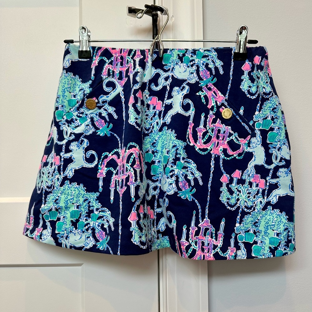 EUC Size XS Lilly Pulitzer Madison Skort in Monkey Trouble